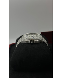 Cartier - Santos de Cartier -Medium Iced Out  Diamond