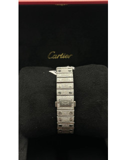 Cartier - Santos de Cartier -Medium Iced Out  Diamond