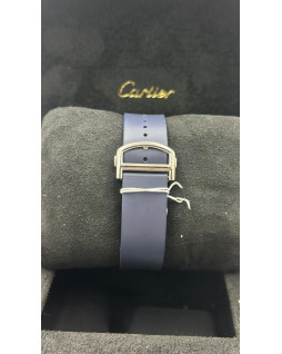 Cartier - Santos de Cartier - Diamond & Blue rubber - Large Modrl