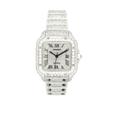 Cartier Santos Medium Iced Out