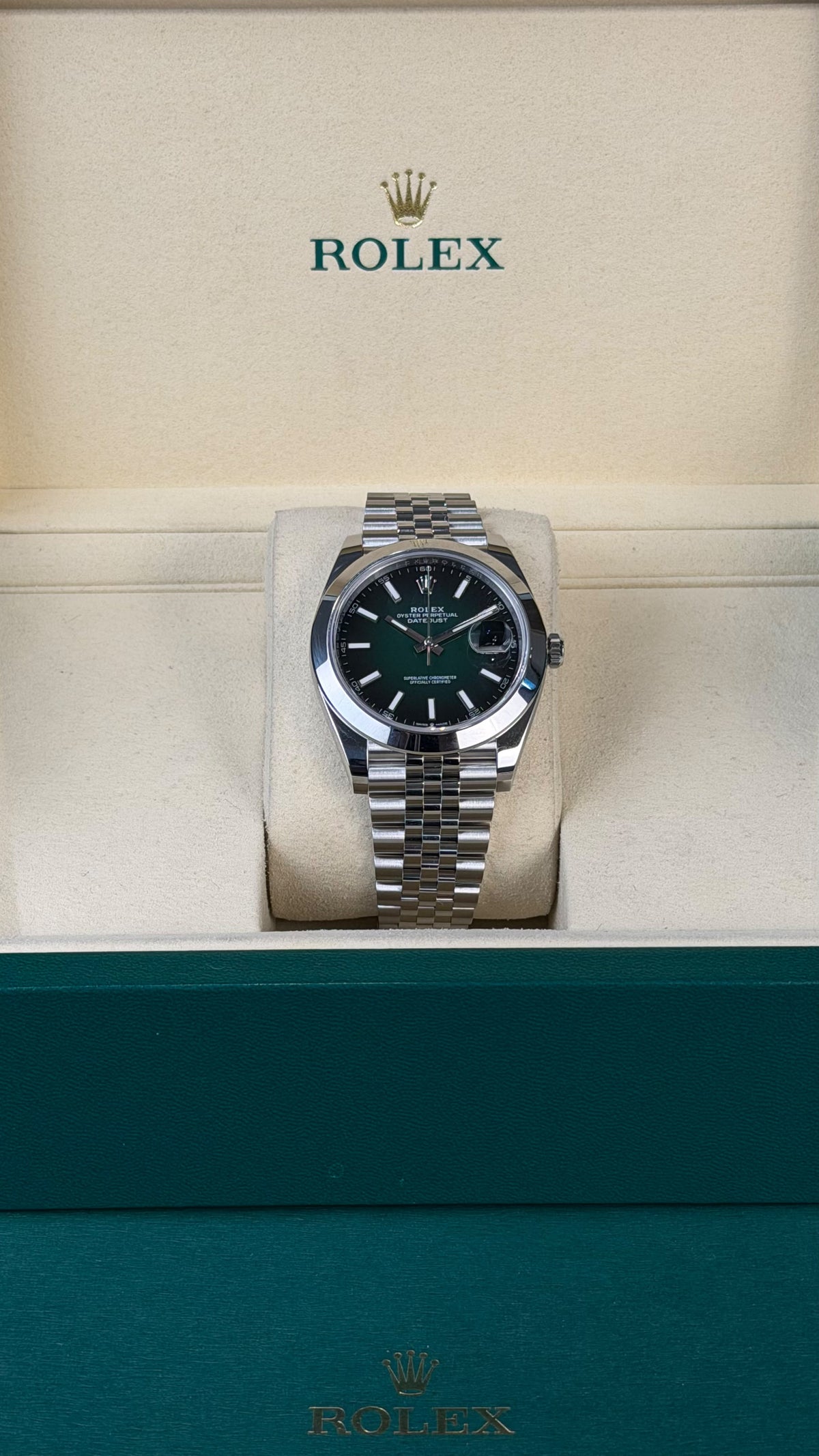 Ceas Rolex Datejust 41 Green Dial de vanzare Romania Bucuresti