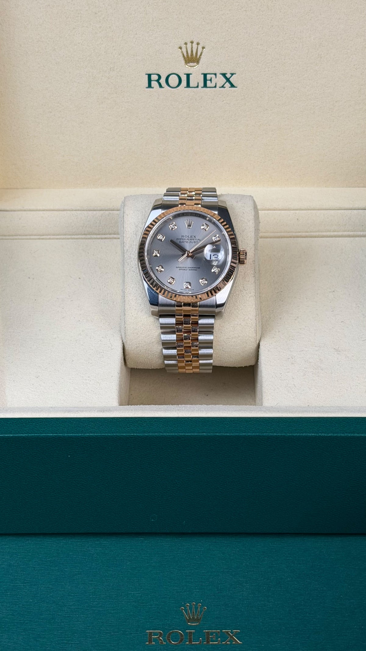 Rolex Datejust 36 Slate Grey diamante de vanzare Bucuresti