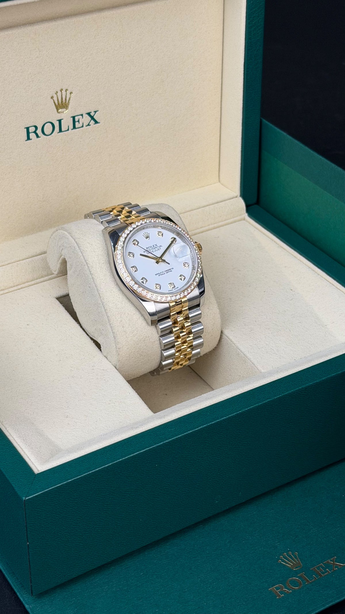 Rolex Datejust 36 116243 cutie verde originala DPWatches
