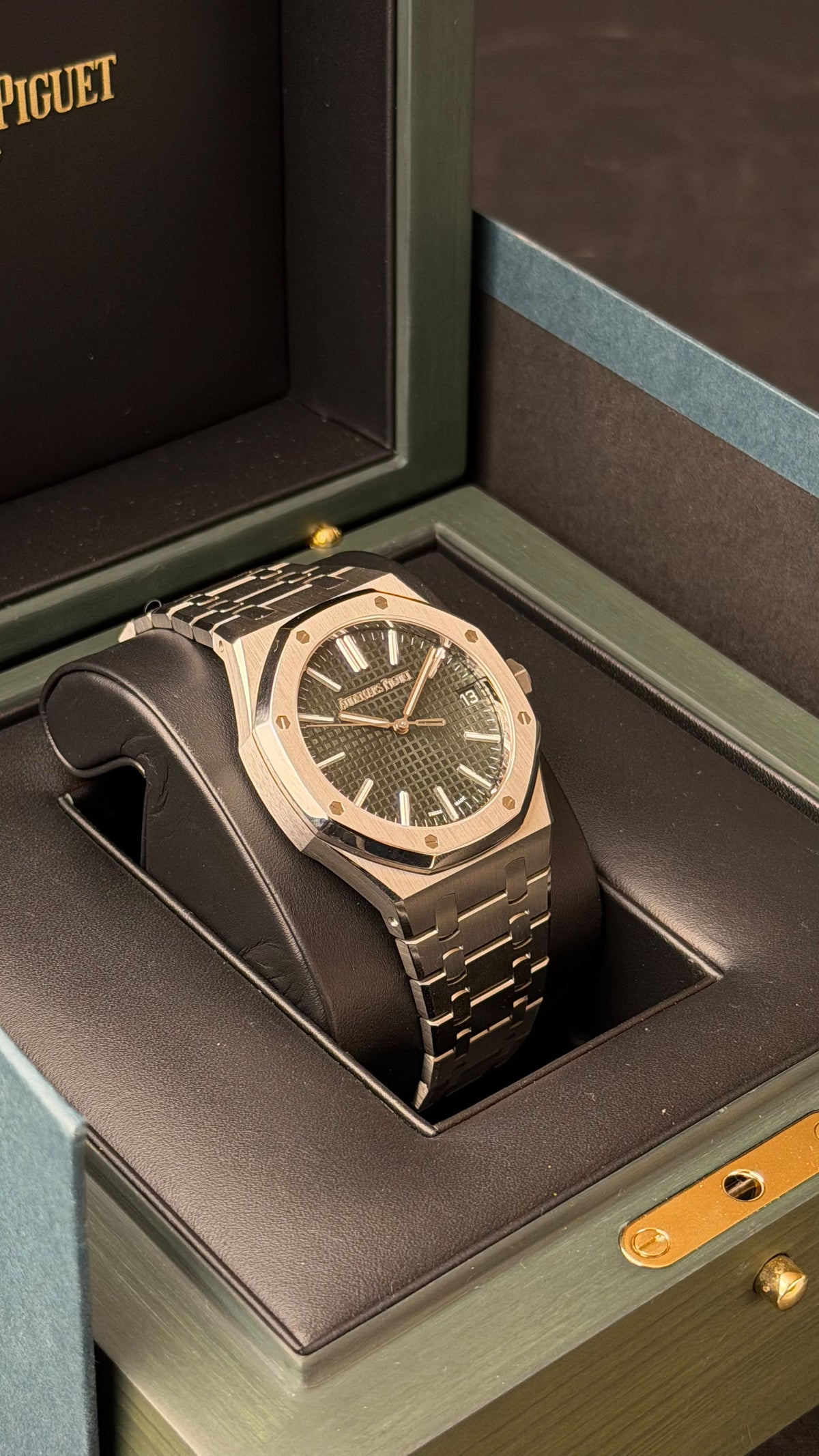 Ceas Audemars Piguet Royal Oak 15500ST cadran verde original de vanzare Romania