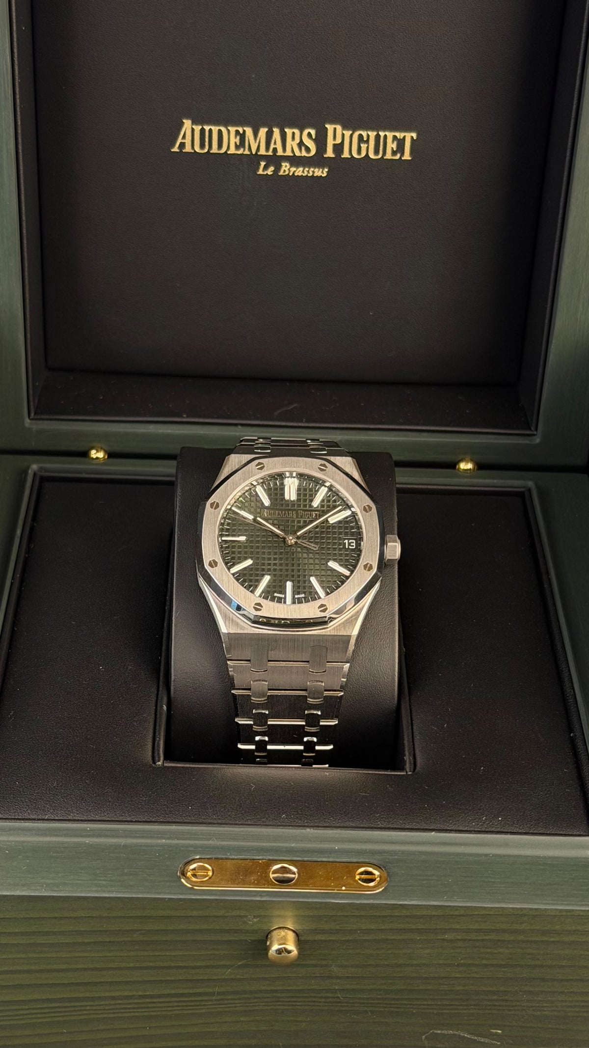 Ceas Audemars Piguet Royal Oak 15500ST cadran verde original de vanzare Romania